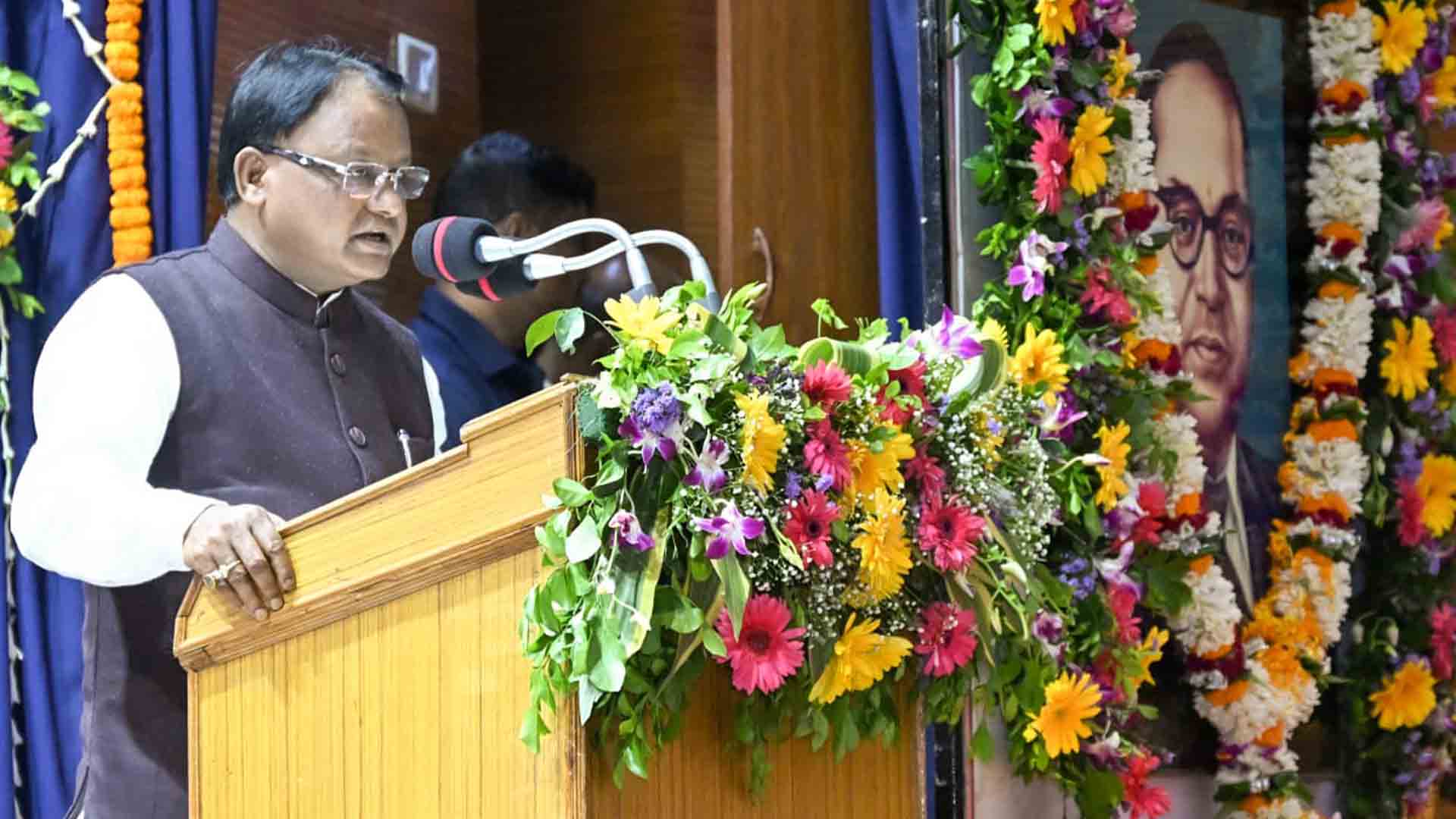 Odisha CM Mohan Majhi celebrating Ambedkar Jayanti